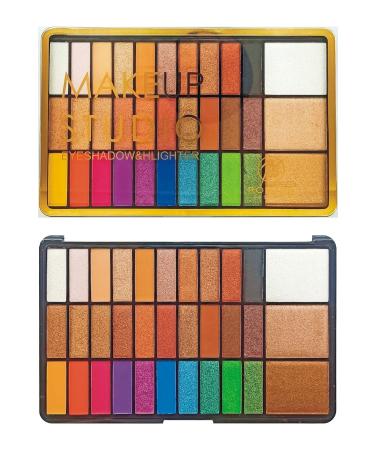 RS Ronassi Cosmetics Makeup Studio 30 Eyeshadow & 3 Illuminator & Gold Set Makeup Palette - Buy Online on GoSupps.com