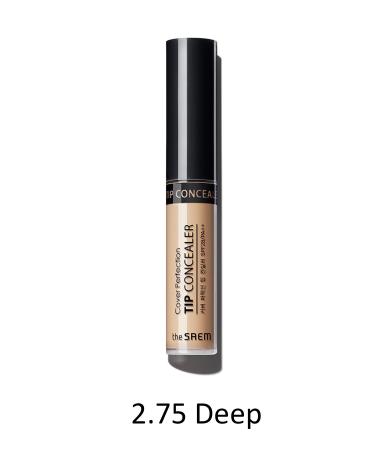 The Saem Long-Lasting Liquid Concealer Cover Perfection Tip Concealer 2.75 Deep