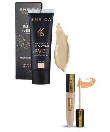 Sheida Cream Foundation 10 Under Eye Concealer 51 Duo Set