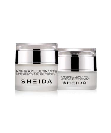 Sheida Daily Face and Eye Care Set | Mineral Ultimate Day Night Cream 50ml | Eye Cream 20 Ml