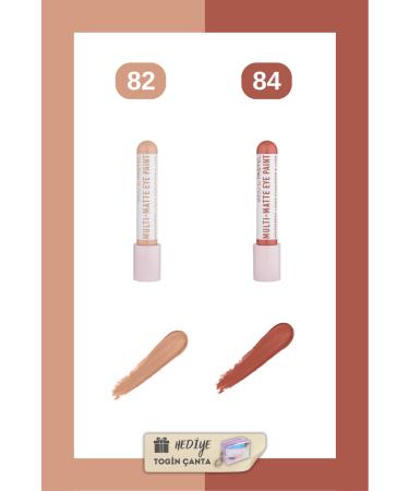 Show by Pastel Waterproof Matte Liquid Eyeshadow and Eyeliner Set - 82 + 84 + Togin Bag Gift