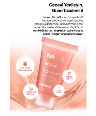 Ph Lab Phlab Collagennight Peel Off Collagen Night Mask Peel Off Collagen Face Mask - Buy Online on GoSupps.com