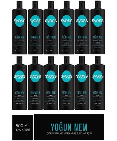 Syoss Intensive Moisture Shampoo for Dry and Weak Hair 500 Ml X 12 Pieces (Box)