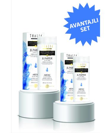 Thalia Anti-Dandruff and Itching 2-Piece Juniper and Tea Tree Essence Shampoo Set