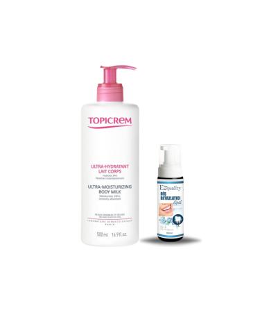 Topicrem Ultra Moisturizing Body Milk-Moisturizing Body Lotion 500ml + Gift Teeth Whitening Foam