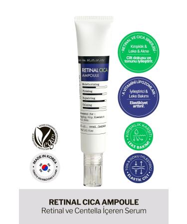 DERMA FACTORY Retinal and Centella Containing Serum Suitable for Daily Use Derma Factory Retinal Cica Ampoule 30ML