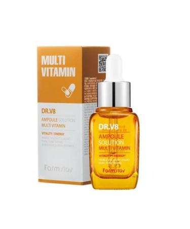 Farmstay Multi Vitamin C Dr.v8 Ampoule - Vitality Energy Whitening and Anti-Wrinkle