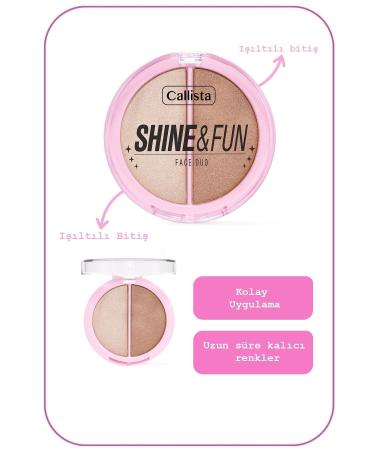 Callista Shine & Fun Face Duo Powder Blush & Highlight Palette - 100 Sparkle Crew - Buy Online on GoSupps.com