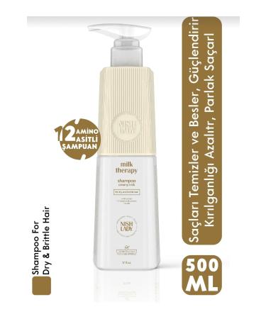 Nishlady Milk Therapy Shampoo 947ml - Repairing Shampoo for Dry and Damaged Hair