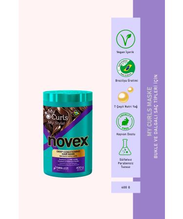 NOVEX My Curls - Curl Defining Hair Mask with 7 Types of Nutri Oils and Cranberry 400g