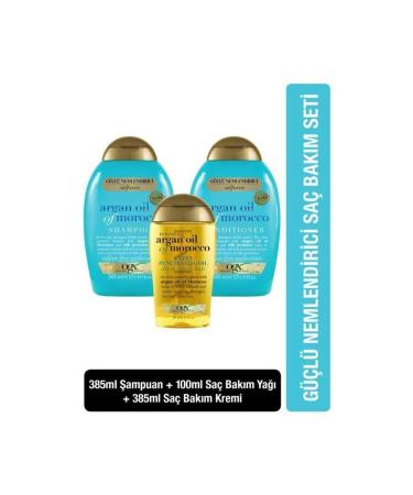 OGX Argan Oil Of Morocco Sulfate-Free Shampoo + Hair Care Conditioner + Argan Oil Of Morocco Hair Care Oil