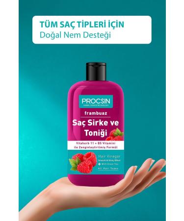 PROCSIN Oil Balancing Raspberry Hair Vinegar and Tonic 250 ml - Buy Online on GoSupps.com