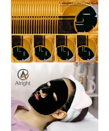 Alright 50 Pcs Active Charcoal Facial Mask for Bright and Smooth Faces