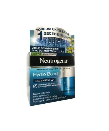 Neutrogena Hydro Boost Hyaluronic Acid Botanical Trehalose Night Cream 50 ml