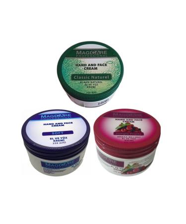 Magicare Soft Hand and Face Cream 250 Ml + Classic Hand and Face Cream 250 Ml + Forest Fruit