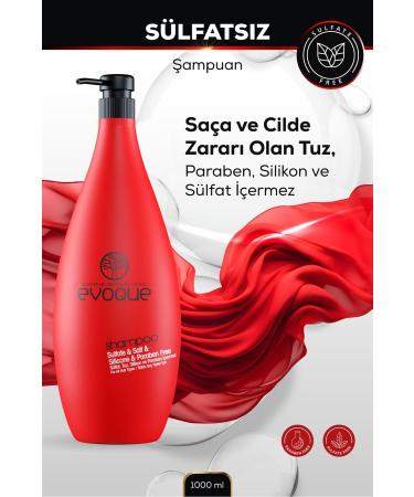Evoque Sulfate-Free Shampoo Keratin Nourishing & Repairing Effect Sulfate Salt Silicone Paraben Free 1000ml - Buy Online on GoSupps.com