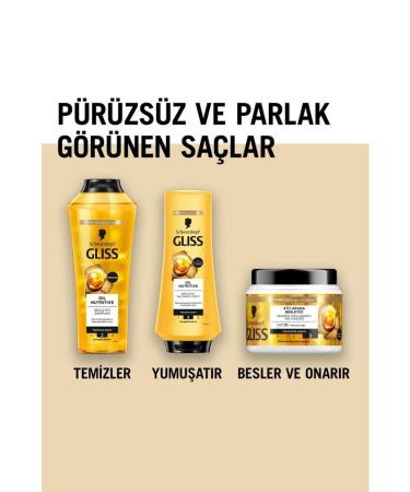 Gliss 4 in 1 Nourishing & Restructuring Hair Care Mask Ultimate Oil 400 mlX3 - Buy Online on GoSupps.com