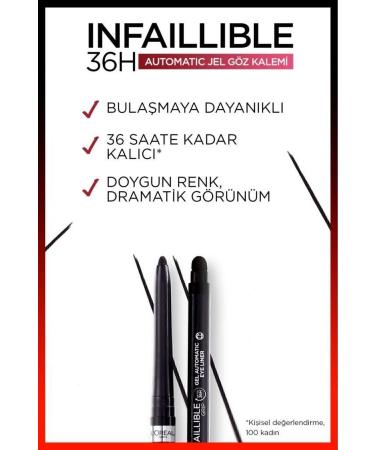 L'Oreal Paris Infaillible Automatic Gel Eyeliner - Intense Black & Mini Paradise Mascara 4.7 ML Makeup Set - Buy Online on GoSupps.com