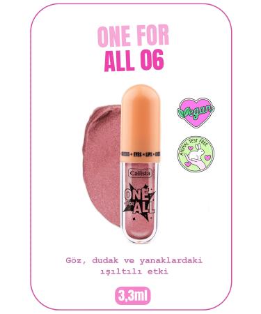 Callista One For All Eyes & Lips & Cheeks Shimmering Liquid Eyeshadow - 06 Fairy Dreams