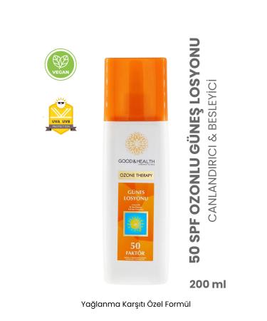 Good & Health Ozone Therapy 50 Factor Sun Lotion 200 ml - Buy Online on GoSupps.com
