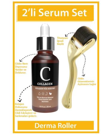 For You Gold Dermaroller (goldenroller) & Collagen Serum Anti-Aging Set - Buy Online on GoSupps.com