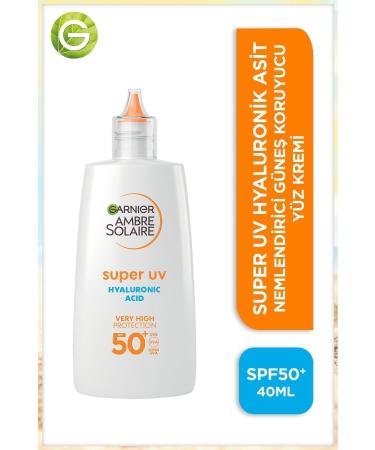 Garnier Ambre Solaire Hyaluronic Acid Anti-Dry Daily Sunscreen Face Cream Spf50 40ml