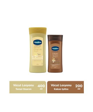 Vaseline Lotion Essential 400 Ml + Lotion Cocoa 200 Ml