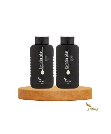 Funny Keratin Care Shampoo for Fine Hair 2-Pack