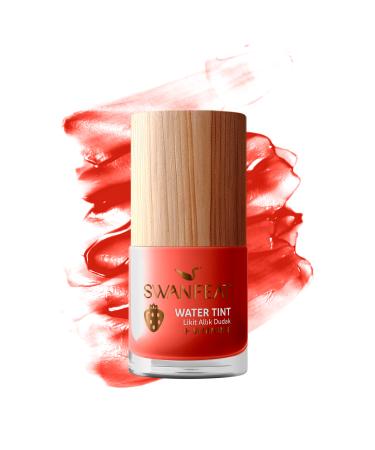 SWANFEAT Vitamin E Permanent Strawberry Color and Flavor Vivid Look Moisturizing Liquid Blush and Lipstick Tint