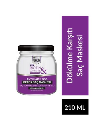 Bio Keratin Gold Biotin & Caffeine Anti Hair Loss Fast Growth Effective Hair Detox 210 ml - Buy Online on GoSupps.com
