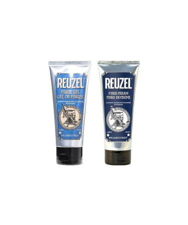 Reuzel Fiber Gel Hair Styling Gel 100ml + Fiber Cream Hair Styling Cream 100ml 2 Pack Hair Styling Gel