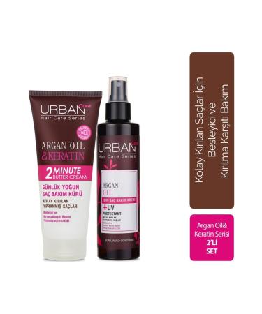 Urban Care Argan Oil & Keratin 2 Minute Conditioner 200 Ml + Liquid Conditioner 200 Ml