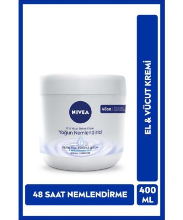 NIVEA Intensive Moisturizing Hand and Body Care Cream 400ml 48 Hour Intensive Moisturizer Dry Skin Types