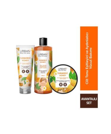 Urban Care Body Series Turmeric Honey Skin Tone Equalizer and Brightener 3-Piece Set