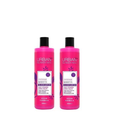 Urban Care Intense Keratin Hair Care Shampoo 330 Ml Vegan X2 Set