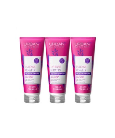 Urban Care Keratin Hair Care Shampoo Set for Dry and Extremely Damaged Hair 250 ml 3 pieces