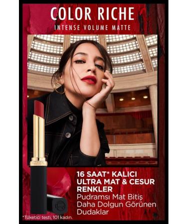 L'Oreal Paris Color Riche Intense Volume Matte Lipstick - 346 Rouge Determination - Buy Online on GoSupps.com