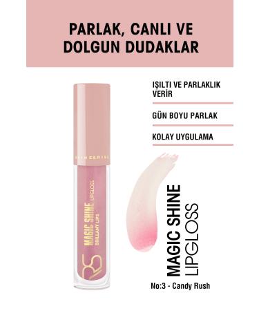 Rise and Shine Natural Shine Lip Gloss No:3 - Candy Rush