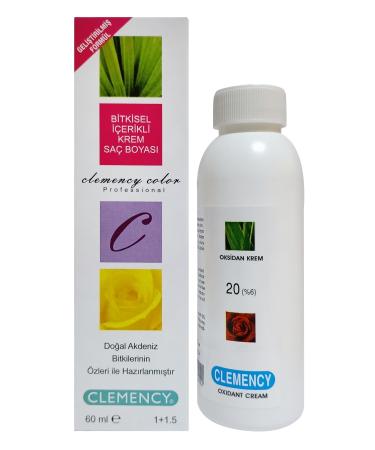 Clemency 1.10 Blue Black Herbal Hair Dye 60 Ml + 20 Volume Oxidant 90 Ml