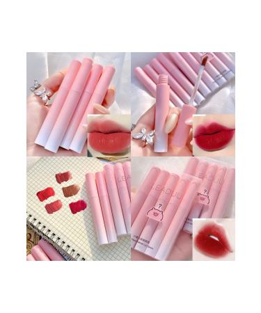 leaduu Korean Matte Lipstick Pig's Head Velvet Lip Glaze Long Lasting Matte Velvet Lip Makeup - Buy Online on GoSupps.com
