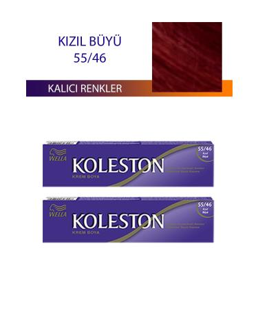 y ld zone Koleston Tube Hair Dye 55/46 Red Magic X 2 Pieces