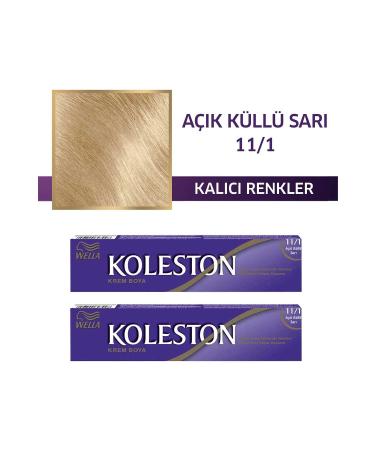 Wella Koleston Tube Hair Dye 11/1 Light Ash Blonde X 2 Pieces
