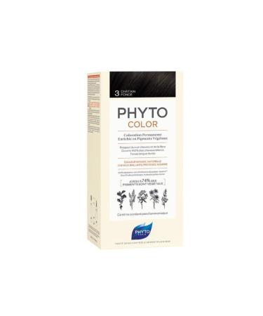 Phyto Hair Care Phyto Phytocolor Herbal Hair Dye - 3 Dark Chestnut - White Concealer Effect