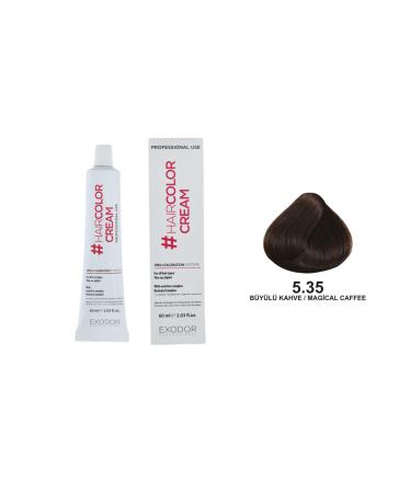 EXODOR Hair Color Cream Magical Coffee 5.35 60 ml x3 3 Pcs