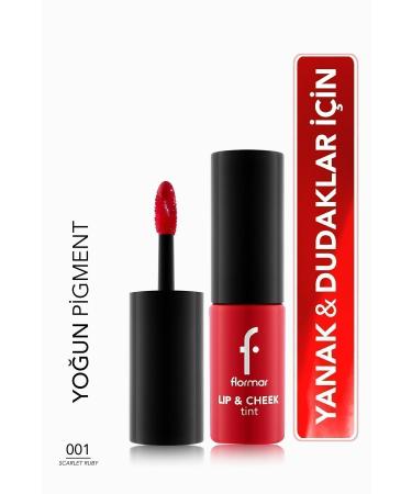 Flormar Long-Lasting Gel Tint (RED) - Lip & Cheek Tint - 001 Scarlet Ruby - 8682536066884