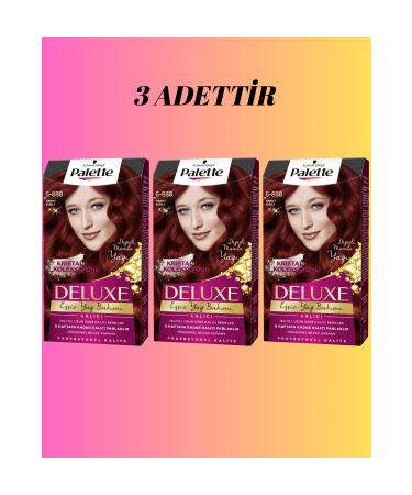 Palette Deluxe 6-888 Ruby Red Hair Dye X3
