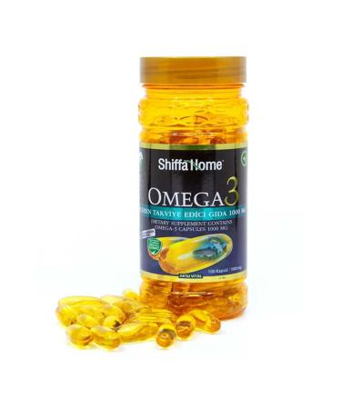 Shiffa Home Omega 3 Fish Oil 100 Softgel 1000mg 2 Piece Set