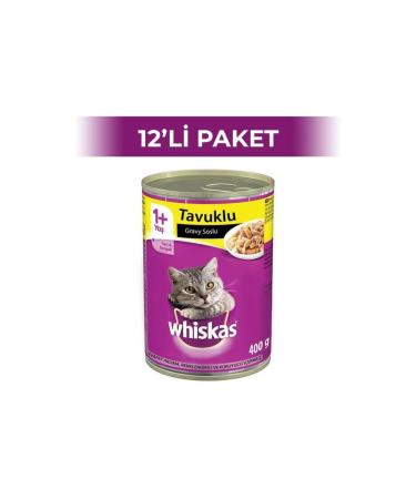 Whiskas Chicken Sauce Adult Cat Canned Food 400 Gr 12 Pieces