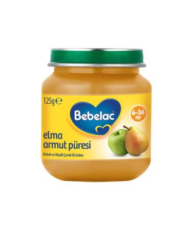 Bebelac Apple Pear Puree Jar 125 g 6+ Months ( 1 PIECE )