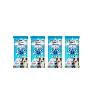 Bio PetActive Wash Gloves (pet dry wash glove) 4 Pack